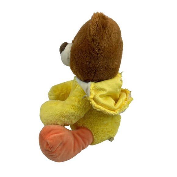 Kellytoy Easter Spring Brown Teddy Bear Plush Wearing Duck Chick Costume - Picture 4 of 11